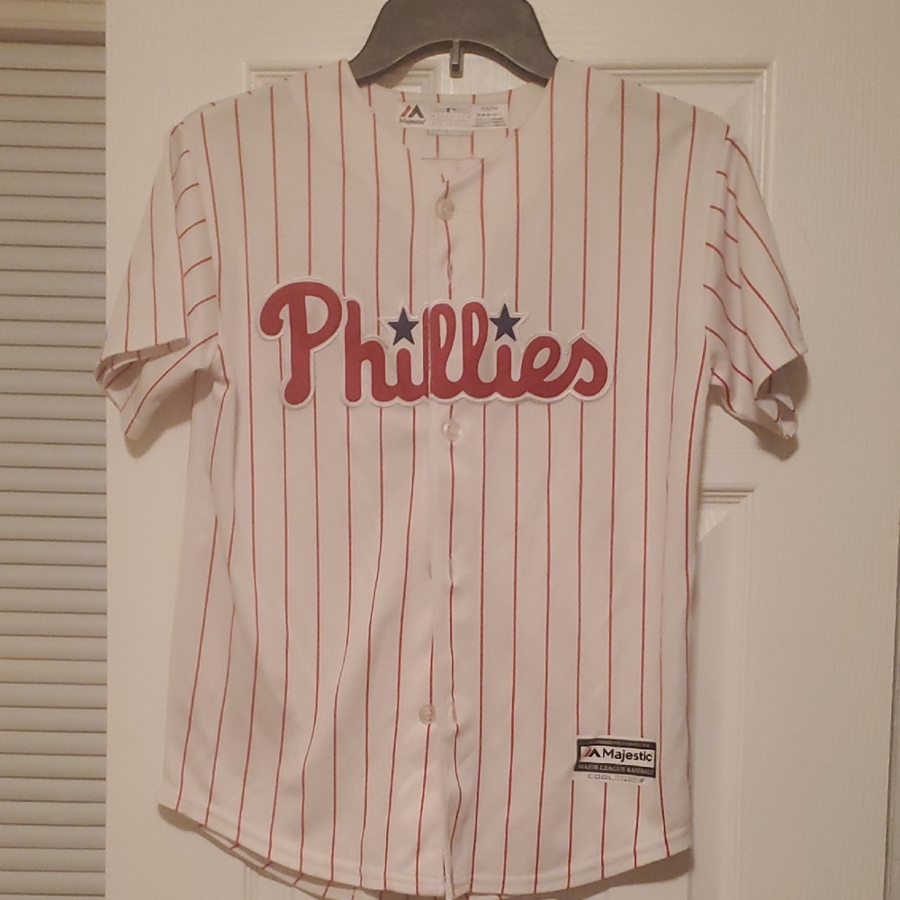 Majestic Kids Phillies Jersey - Red and White